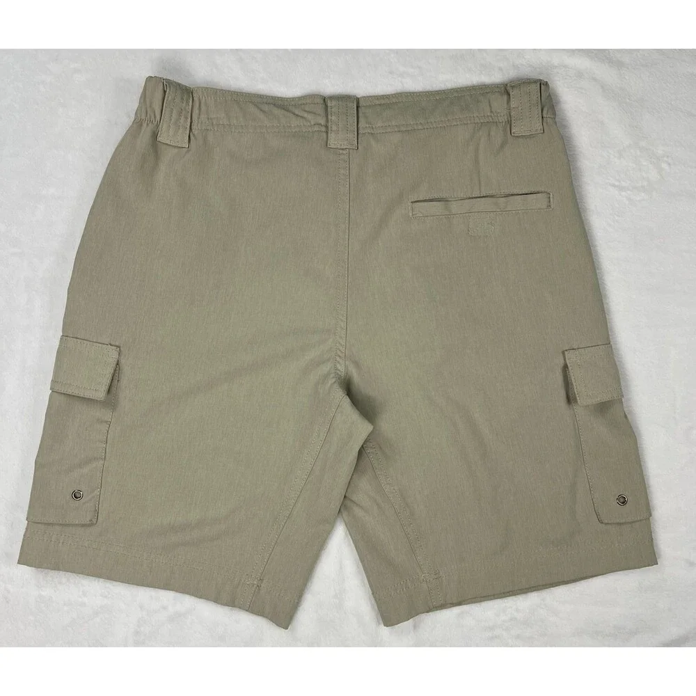 Clearwater Outfitters Men's Angler Hybrid Board Cargo Shorts Khaki Tan Size M